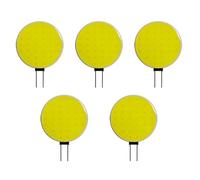 ADZJOY 5/10 Piezas G4 COB LED lámpara Tipo Chip de inserción Horizontal luz de gabinete Ultra Brillante 3W 5W DC12V reemplazar Bombilla halógena(White,5PCS 5W 30 Beads)