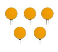 ADZJOY 5/10 Piezas G4 COB LED lámpara Tipo Chip de inserción Horizontal luz de gabinete Ultra Brillante 3W 5W DC12V reemplazar Bombilla halógena(Warm White,5PCS 5W 30 Beads)