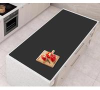 AECHY Alfombrilla de Silicona Extra Grande 120x60x0,2 cm, Tapete de Silicona para Encimera Cocina, Protector Resistente al Calor, Impermeable y Antideslizante, Enviado Enrollado, negra
