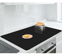 AECHY Alfombrilla de Silicona Extra Grande 90x60x0,2 cm, Tapete de Silicona para Encimera Cocina, Protector de Superficie Resistente al Calor, Impermeable y Antideslizante, Enviado Enrollado, Negra