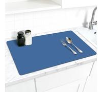 AECHY Alfombrilla de silicona para encimeras, 70 x 42 x 0,2 cm, color azul oscuro