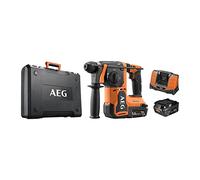 AEG BBH18BL2-502C - Broca SDS-Plus sin escobillas (18 V, 2 pilas de 5,0 Ah, taladrar hasta 26 mm, energía de impacto igual a 2,5 J, con doble sistema antivibración, para perforar y cincelar