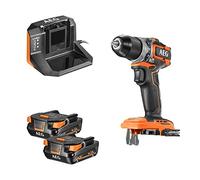 AEG BRUSHLESS BS18SBL-202C Destornillador de taladro subcompacto de 18 V, 2 bateras Pro de litio de 2,0 Ah, mandril metlico de 13 mm, par de torsin de 65 Nm