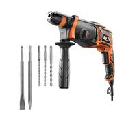 AEG KH24IXE Kit1 - Perforadora para urinadora Sds-Plus 24 mm 800 Watts, 2,7 julios, perforación en hormigón, 24 mm/madera 30 mm/metal 13 mm, viene con 3 brocas y 2 cinceles