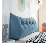 AEHO Cojin Respaldo Sofa, Cojines Camarespaldo Cabecero, Cómodo Lavable Soporte Ergonómico Alivio de Cuerpo Almohada Postural para el Hogar Cama Sofá, Relajación para Adultos,Azul,150 * 50 * 20CM