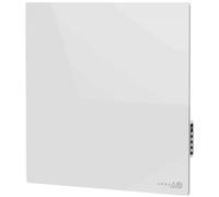 Aeno Gh11S: Calentador de pared de vidrio, 500W, infrarrojos e convección, con control por aplicación y panel blanco