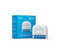 Aeotec Pico Duo Switch, Zigbee 3.0, relé doble inteligente para conmutación, 2 x 8 A, medición de corriente, control de escena, repetidor, hub requerido, funciona con SmartThings, Homey, Alexa, HA,