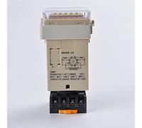 AERBNYEQP Relé de Tiempo retardo DH48S-2Z 2Z con Enchufe AC110V AC220V DC24V DC12V 8 Pines Temporizador 1 Uds(AC110V)
