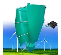 Aerogenerador de 12000W, 12V 24V 48V Turbina Eólica Vertical de Eje Helicoidal de Levitación Magnética, Generador de Imán Permanente Trifásico, para Casa, Terraza, Chalet o Autocaravana,A-12V