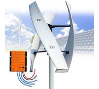Aerogenerador Doméstico 16000W 20000W Turbina Eólica Vertical Kit Completo 12V 24V 48V 220V con Controlador, Generador de Bajo Ruido en Espiral para Jardín(20000W,220V)