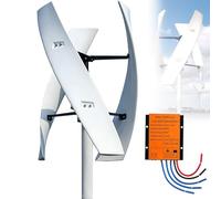 Aerogenerador Doméstico 16000W 20000W Turbina Eólica Vertical Kit Completo de 12V 24V 48V 220V con Controlador, Generador de Bajo Ruido en Espiral para Jardín(16000W,12V)