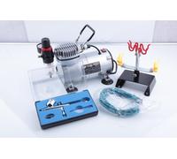 AEROGRAFO COMPRESOR DE AEROGRAFIA AIRBRUSH AS18-2, 0-4 BARS CON PISTOLA AB-13...