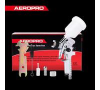 AEROPRO-pistola pulverizadora de pintura profesional HVLP, Mini aerógrafo de 0,8/1,0mm para pistola de pintura automotriz, pulverizador neumático 0.8mm A602 Spray Gun