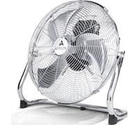 AERSON Ventilador de suelo cromado de 60 cm, ventilador de mesa de 200 W, ventilador de pedestal