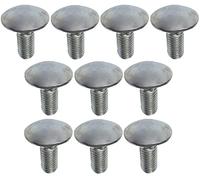 AERZETIX C49000 Pernos de Carrocería Redondos M8x20mm, Juego de 10 | Cuello Cuadrado, Acero Galvanizado, DIN 603, Pernos de Carruaje