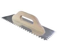 AERZETIX - C54545 - Llana/talocha de cola - con dientes 8x8mm - alisadora dentada para baldosas - espátula dentada - 128x380mm - en acero