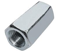 AERZETIX - C58235 - Juego de 2 Tuercas de acoplamiento hexagonales alargadas M16x50mm - tuerca de extensión prolongador con rosca métrica - en acero galvanizado
