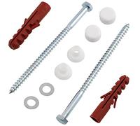 AERZETIX - C65143 - Kit de fijación para WC/bidé tornillo Ø6x110mm montaje en el suelo - taco Ø10x50mm - en nylon/metal - tirafondos cabeza hexagonal - fijación fontanería sanitario hormigón