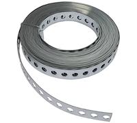 AERZETIX - Cinta de montaje 17mm perforada recta - en acero galvanizado - 10 metros - Ø6.5mm - fleje flexible soporte fijación - C49717