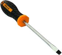 AERZETIX - Destornillador plano clásico 5x100mm para tornillo ranurado - Punta Imán/Magnético - Mango Antideslizante Bi-Materia - Hoja de Acero/CR-V/ - C45675