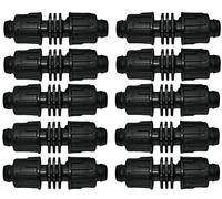AERZETIX - Juego de 10 Manguitos/Racores/Empalmes de Reparación para Manguera Plana Ø16mm para Sistema de Goteo - Reparador de Mangueras de Jardín/Riego - en Plástico