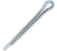 AERZETIX - Juego de 100 Pasadores de Aletas Ø2x25mm - Pasador Alfiler/de Enganche - DIN 94 ISO 1234 - Dureza 4.8 - en Acero Galvanizado - Color Plata - C47924
