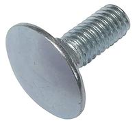 AERZETIX - Juego de 100 Pernos de Carrocería/Arado Redondo con Cuello Cuadrado - Pernos de Carruaje - M6x16mm - Acero Galvanizado - Cabeza Redonda - DIN 603 - C48980
