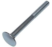 AERZETIX - Juego de 100 Pernos de Carrocería/Arado Redondo con Cuello Cuadrado - Pernos de Carruaje - M6x65mm - Acero Galvanizado - Cabeza Redonda - DIN 603 - C48989