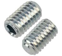 AERZETIX - Juego de 12 Tornillos Prisioneros sin Cabeza M3x5mm con Punta Plana - Huella HEX1.5 a 6 Lados Hueca - en Acero - Color Plata