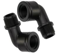 AERZETIX - Juego de 2 Racores Codo 90° Macho-Hembra 1/2"x1/2" para Manguera de Riego Sistema de Goteo - Presión Máx 10 Bar - en Polietileno - Circuito Agua