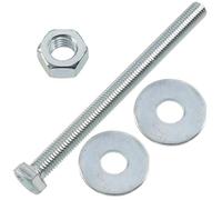 AERZETIX - Kit de 5 pernos M12x150mm con cabeza hexagonal + 10 arandelas anchas M12x36mm + 5 tuercas hexagonales M12 para bricolaje y fijación ligera | en acero