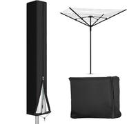 Aerzouser Funda protectora para tendedero de 170 cm, con cremallera y cordón, resistente a la intemperie, resistente a los rayos UV, con bolsa de almacenamiento (estándar - 210D ligero y resistente a