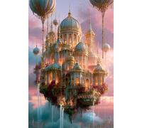 Aether: The Floating City Edition - A Fantasy Worldbuilder's Journal: A Dreamy Notebook for Writers, Storytellers & World Creators - Ruled, Dotted, Habit & Prompt Pages, 150 Pages, 6x9