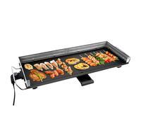 AEWHALE Plancha Eléctrica XXL 2400W Extra Grande 90x33cm | Diseño Ampliado (90x33 cm), Recubrimiento Antideslizante, para Interior y Exterior, Termostato Regulable