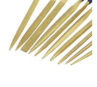 Aexit 10 en 1 3mm Shank Dia 140mm Longitud total Juego de limas de diamante titanizado (50669d00e0e4dde901a6319981802d93)