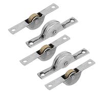 Aexit Ventana corredera Puerta de metal Poleas de un rodillo Ruedas rodantes 55 mm (model: C1261VIIO-8357DH) de largo 5pcs