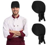 AFCJLTO 2 Pcs Sombrero de Cocinero Ajustable Gorro/Bandana Chef Gorro de Cocinero Unisex Chef Hat Bandana Gorro de Cocina Japonesa Gorros de Chef para Cocina, Restaurante, BBQ y Disfraz de Fiesta