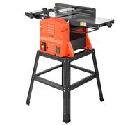 Afeitadora y cepilladora combinadas para banco de trabajo, 254 mm, 2.4 HP, 8000 RPM. Cepilladora para banco de trabajo con soporte, cabezal de corte recto de 2 cuchillas, mesa de aluminio fundido, pro