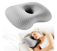 Afenau Almohada con Agujero, Almohada Perforadora con Agujero 8.9 cm, Almohada Piercing Oreja, Almohada para Piercing para Dormir Lateral y Alivio del Dolor del OíDo, Inflamación de Presión, Grises