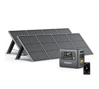 AFERIY Generador Solar 2400 W Con 2 Paneles Solares de 200 W, Estación de Alimentación Portátil de 2048 Wh (Pico de 4800 W), Batería LiFePO4, 220 V-240 V, Panel Solar Plegable Con USB