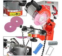 Affilacatene Para motosierra eléctrica 400 W universal afilador de cadena profesional | 2 discos incluidos | Muela afiladora 3000 rpm
