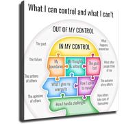 Affirmation Canvas Prints Wall Art Focus on What You Can Control Positive Mental Health Poster for Room Aesthetics Bedroom Office(Unframed,08x12inch(20x30cm))