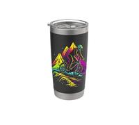 Aficionado a las bicicletas de montaña antiguas Vaso térmico de acero inoxidable de doble pared