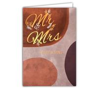 AFIE 63 - 1163 - Tarjeta Mr & Mrs - Felicitaciones - Señor y señora Union PACS - Boda - Boda - Pareja elegante color cobre - con sobre blanco - Formato 12 x 17,5 cm - Fabricado en Francia