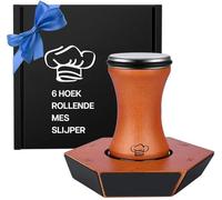 Afilador de cuchillas con discos de diamante de doble pared y 6 bordes de corte magnéticos