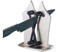 Afilador de Cuchillos Manual, Fácil de Usar, Resistente y Ligero, Se Adapta a Cualquier tipo de Cuchillo, Afila y Pule, Ideal para Cuchillos Lisos o Dentados, Hecho de Tungsteno