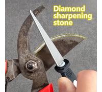 Afilador de Diamante, Lima de Doble Grano para Metal, Afilador de Tijeras y Herramientas de Jardinería Negro