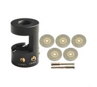 Afilador de electrodos de soldadura TIG para herramientas rotativas, plantilla de punta de tungsteno de 4 ángulos, para soporte de aleación de aluminio CNC con agujero de limpieza, negro
