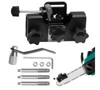 Afilador de motosierra portátil, afilador de motosierra, afilador de manivela con 3 puntas de amolado, herramienta portátil para afilar cadenas y motosierras eléctricas
