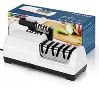 Afilador eléctrico de cuchillos, 3 etapas, 20 W, 2800 RPM, con revestimiento de diamante